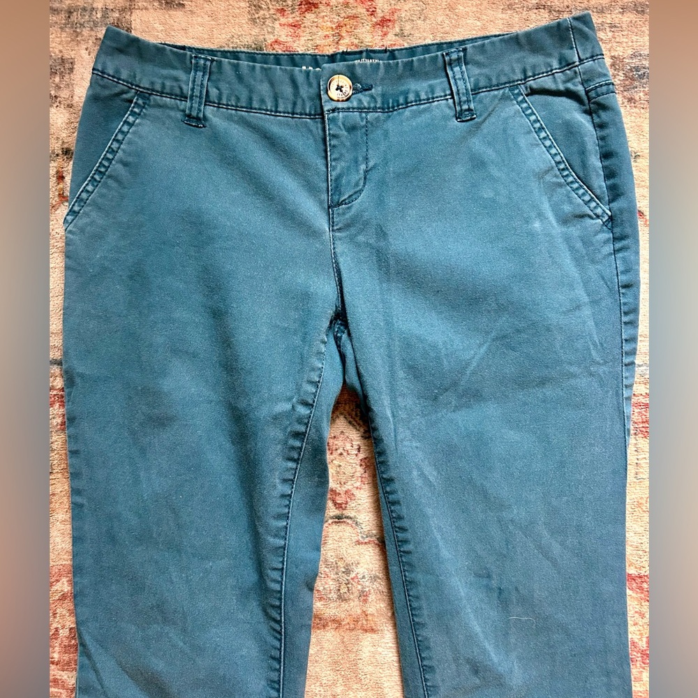 Mossimo Supply Co. Teal Bootcut Pants Jeans Pockets Academia Hipster Geek Chic - Picture 7 of 11